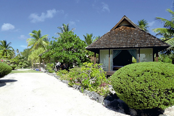 Französisch Polynesien Tokerau Village Bungalow Strand 
