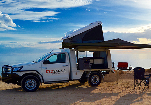 Australien 4x4 Camper RedSands Dachzelt Campingausrüstung 